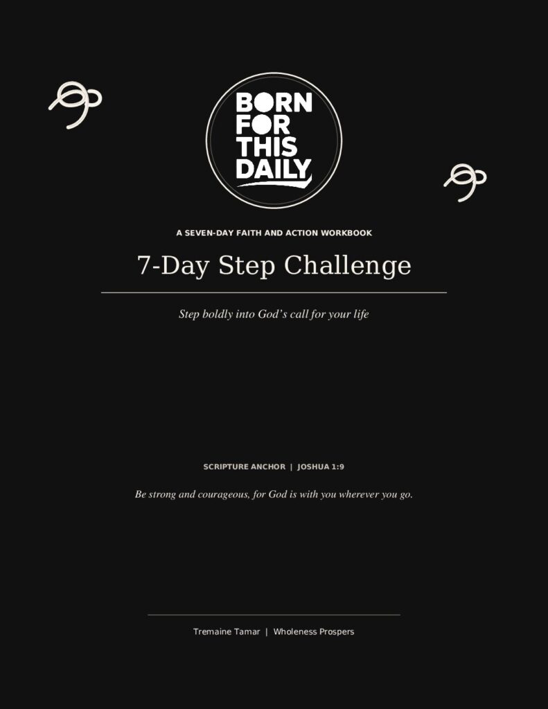 Born for This 7-Day Step Challenge workbook cover